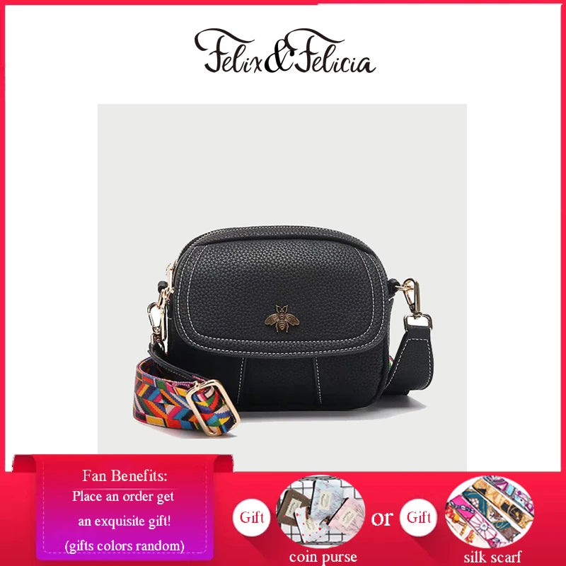 Women's Casual Shoulder Crossbody Bag PU Leather Classic Small Messenger