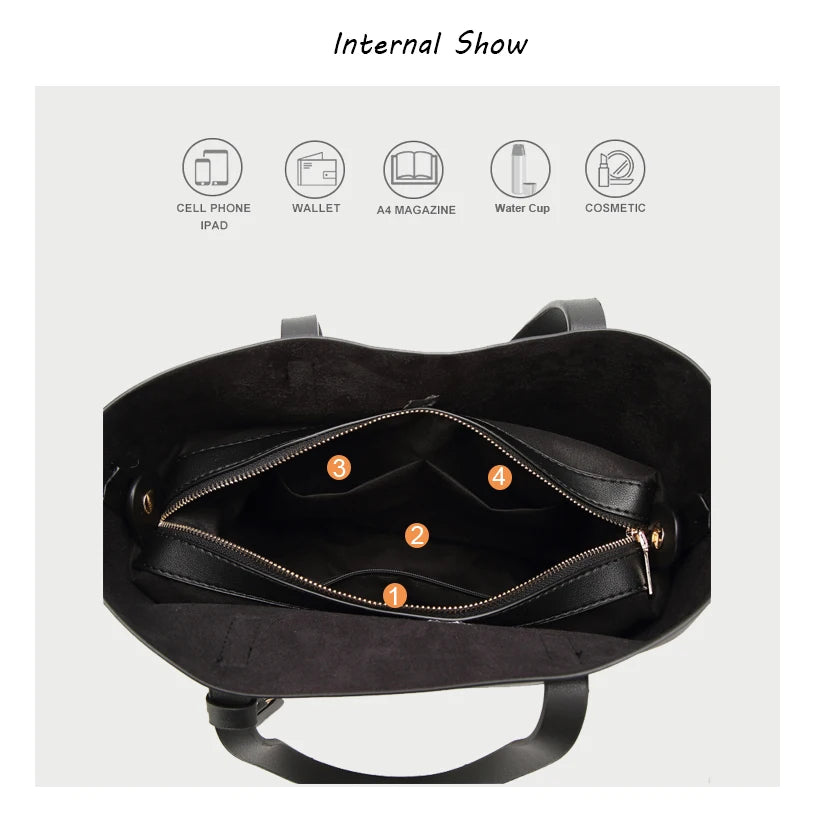 Women Top-Handle Bags Ladies Shoulder Tote Big Bags