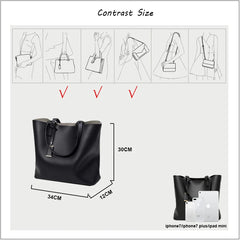 Women Top-Handle Bags Ladies Shoulder Tote Big Bags