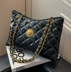 High Lattice Female Casual Tote Bag Large Capacity Shoulder Crossbody Bags