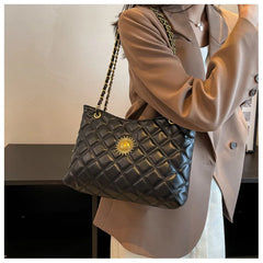 High Lattice Female Casual Tote Bag Large Capacity Shoulder Crossbody Bags