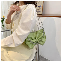 Women Messenger Bags Big Bow Soft Pu Leather Female Crossbody Shoulder Hand Bags
