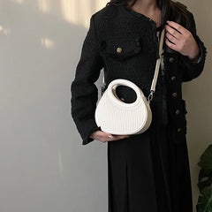 French Women's Leather Tote Bag Handbags Small Shoulder Bags