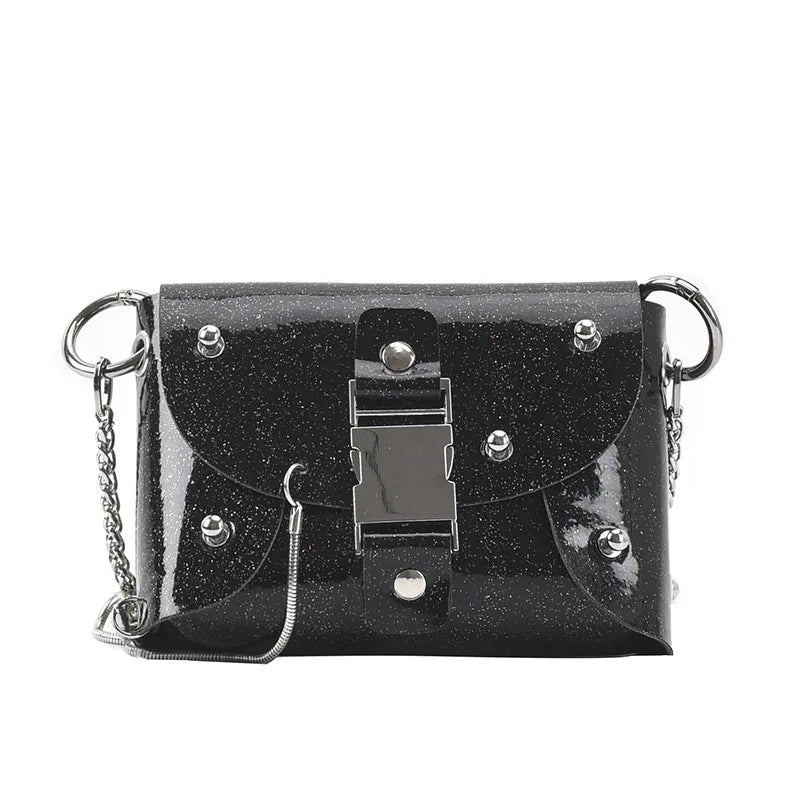 Spice Girls Sequined Crossbody Bag Patent Leather Shoulder Bag