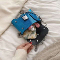 Spice Girls Sequined Crossbody Bag Patent Leather Shoulder Bag