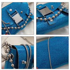 Spice Girls Sequined Crossbody Bag Patent Leather Shoulder Bag