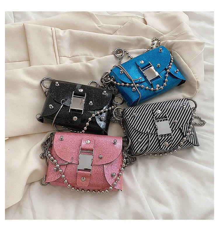 Spice Girls Sequined Crossbody Bag Patent Leather Shoulder Bag