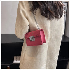 Vintage Lock Women's Bag Lady Box Retro Small Square Shoulder Bag