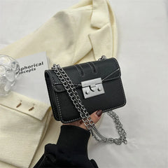 Vintage Lock Women's Bag Lady Box Retro Small Square Shoulder Bag
