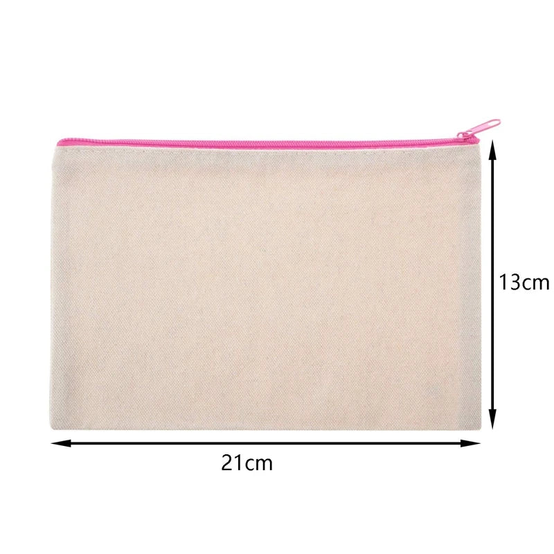 FGGS-12Pcs Multipurpose Cosmetic Bag Makeup Pouches with Zipper Canvas Bag