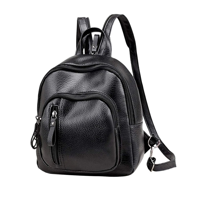 FGGS Mini Backpack, Leather Travel Daypack Shoulder Bag for Women Girls