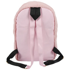 Soft Faux Fur Plush Backpack Shoulder Bag with Heart Pendant