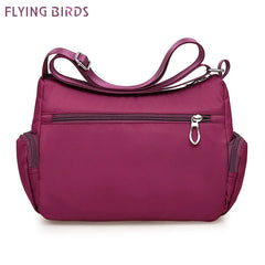 Women's Waterproof Nylon Plaid Crossbody Bag Large Capacity Lady Shoulder Bag