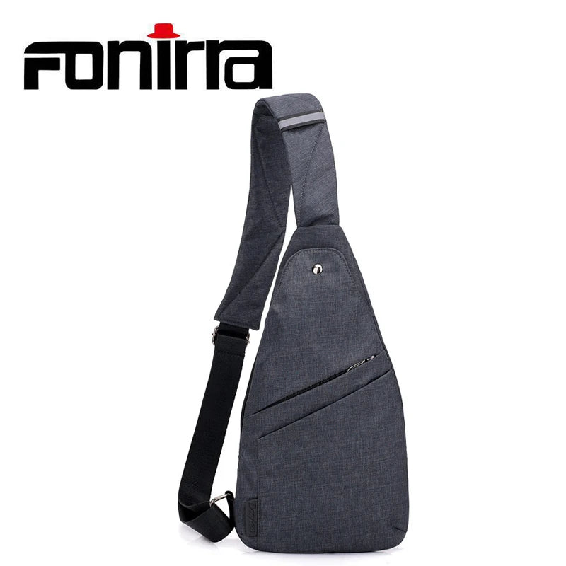 FONIRRA Men Shoulder Bag Chest Pack Convenient Carry Money Phone Pouch