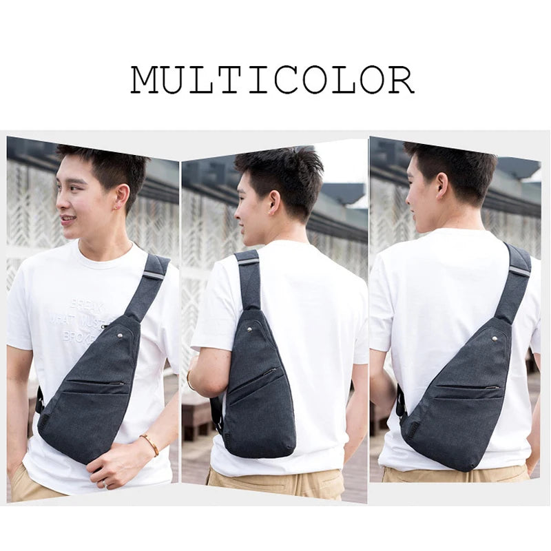 FONIRRA Men Shoulder Bag Chest Pack Convenient Carry Money Phone Pouch
