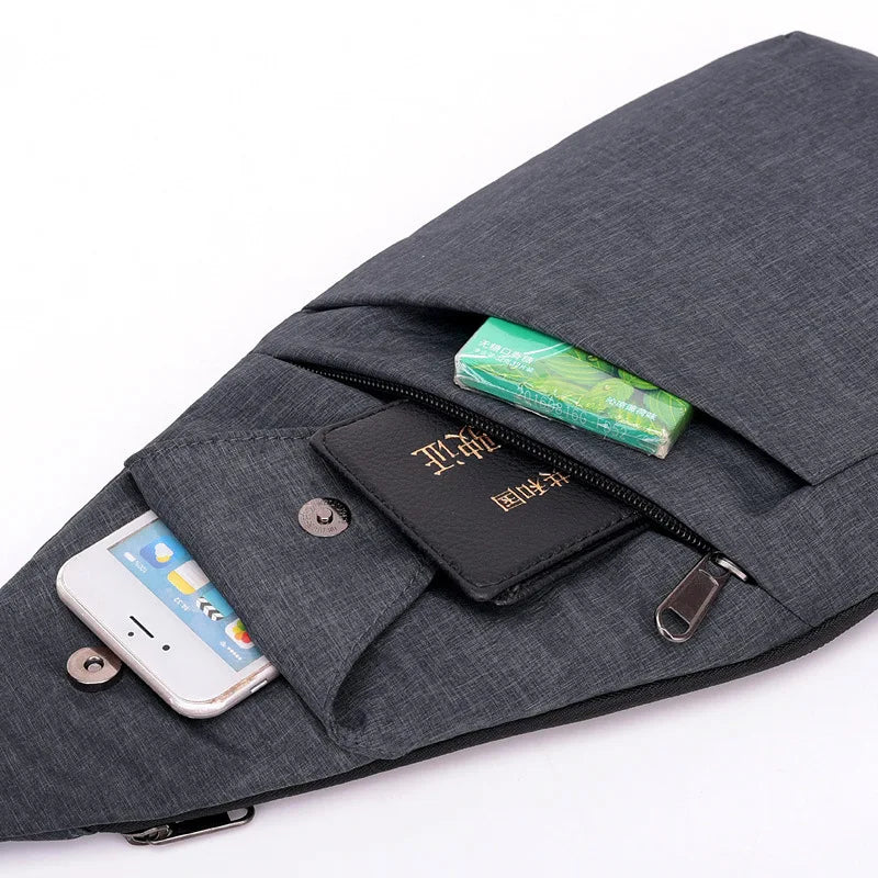 FONIRRA Men Shoulder Bag Chest Pack Convenient Carry Money Phone Pouch