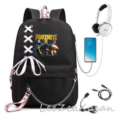 Rucksack Backpack with USB Charging Port and Headphone Travel Laptop Bag