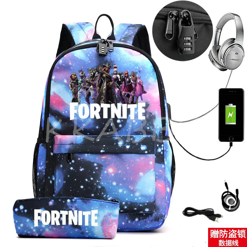 USB Backpack Women Men Teenager School Bag Women USB Travel Rucksack