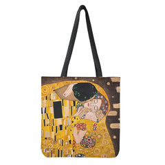 Oil Painting Ladies Shoulder Bag Eco-Friendly Reusable Backpack
