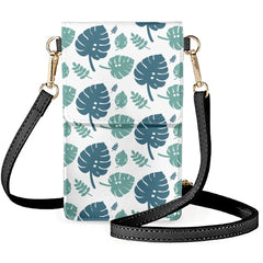 Banana Leaves Palm Leaf One Shoulder Bag Fresh Green Anti-fall Phone Package