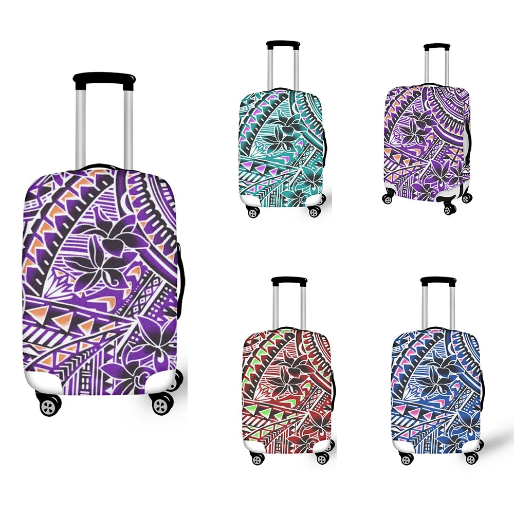 Hawaiian Tribal Print Luggage Dust Cover Personalized Travel Accessories