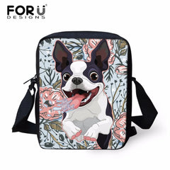 Boston Terrier Messenger Bag Daily Shoulder Pomeranian Print
