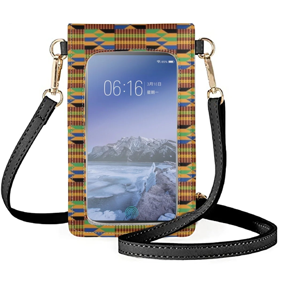 African Culture Pattern Satchel Woman Graphic Designs Mobile Phones Bag