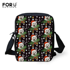 Christmas Bag Westie Crossbody Book Bag for Women