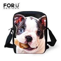 Puppy Pug Dog Messenger Bag for Men Women Casual Boys Girls Crossbody Bag