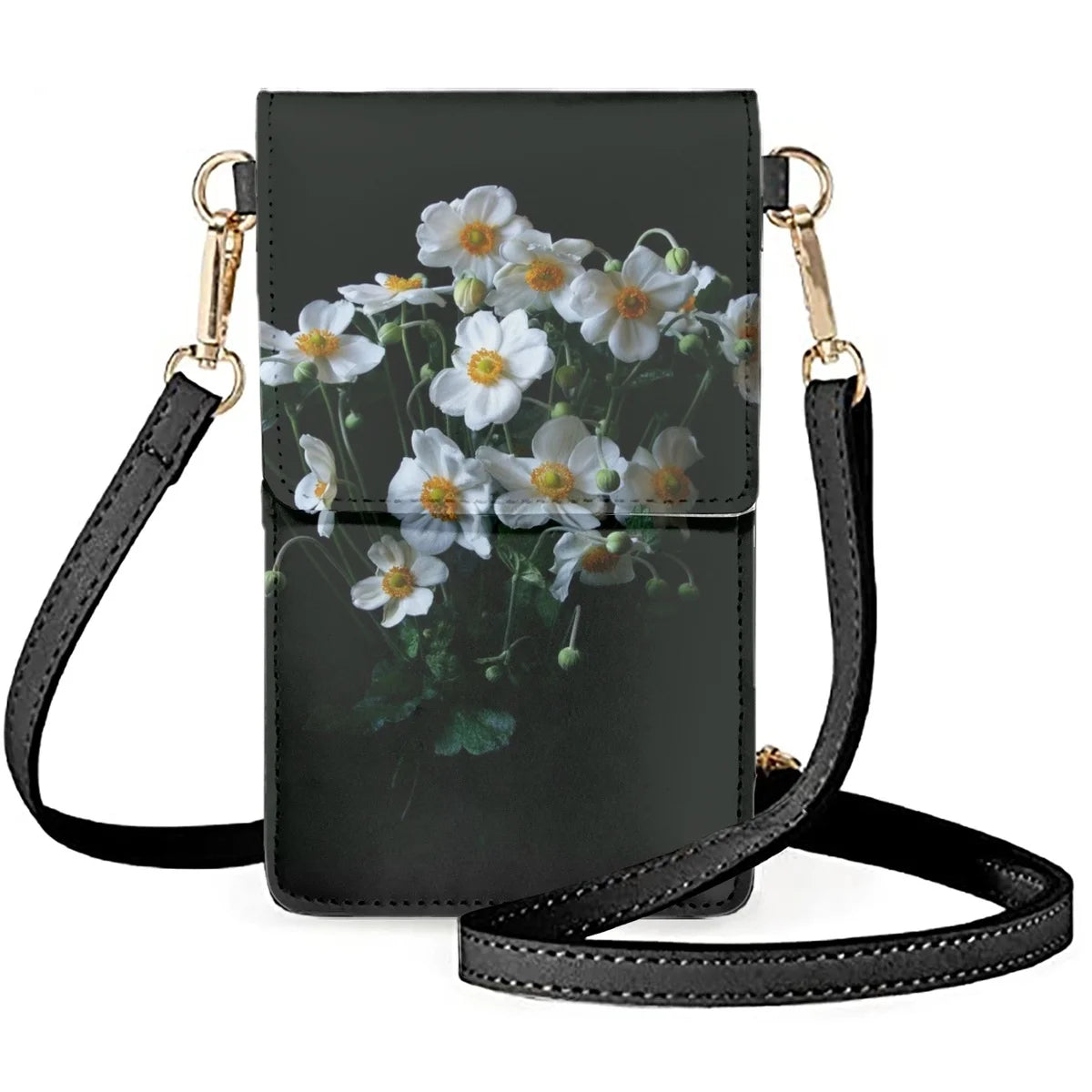 Daisy Simplicity Lady Cell Phone Bag PU Antifriction Women's Satchel