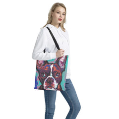 French Bulldog Print Handbag Girls Travel Leisure Storage Bag Shoulder Bags
