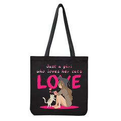Girl & Her Pet Large Tote Bag Outdoor Travel Backpack