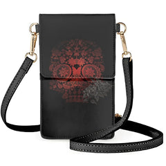 Gothic Style Roses Crossbody Bags Mystery Camshell Mobile Phone Pouch