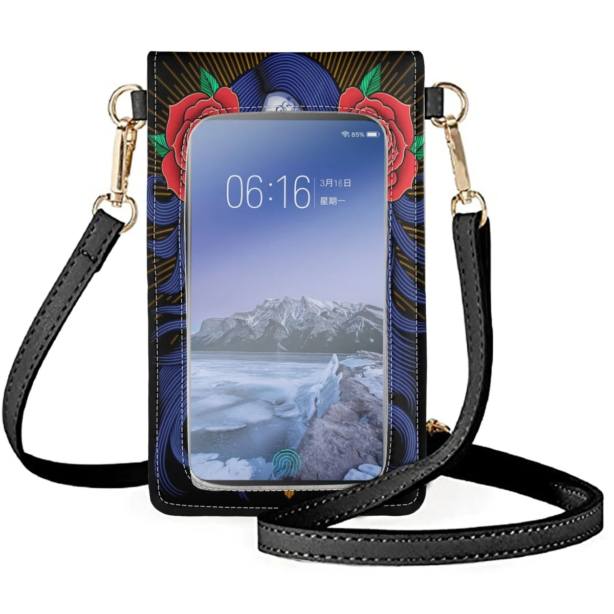 Gothic Women's Sugar Skull Crossbody Bag