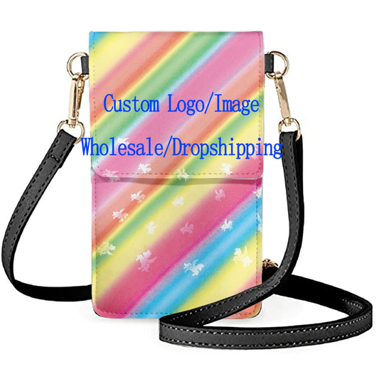 Rainbow Colored Butterflies Cell Phone Bag