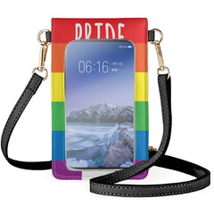 Rainbow Pride Heart Hands Clamshell Phone Bag Unisex