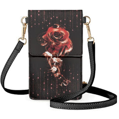 High Roses Mobile Phone Bag Women's Noble Flip Satchel Leather