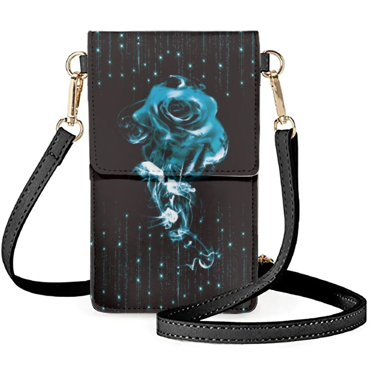 High Roses Mobile Phone Bag Women's Noble Flip Satchel Leather