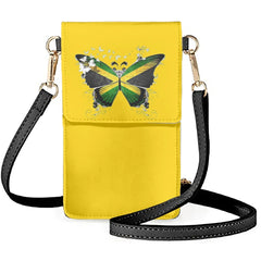 Jamaica Flag Phone Bag Butterfly Shape Messenger Bag Wallet Women