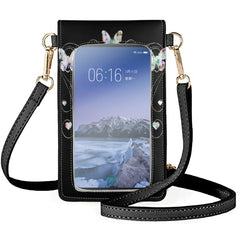 Golden Butterflies Phone Bag Symmetrical Butterfly Pattern
