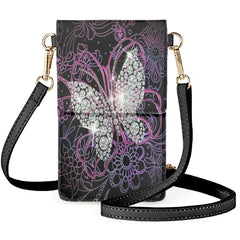 Golden Butterflies Phone Bag Symmetrical Butterfly Pattern