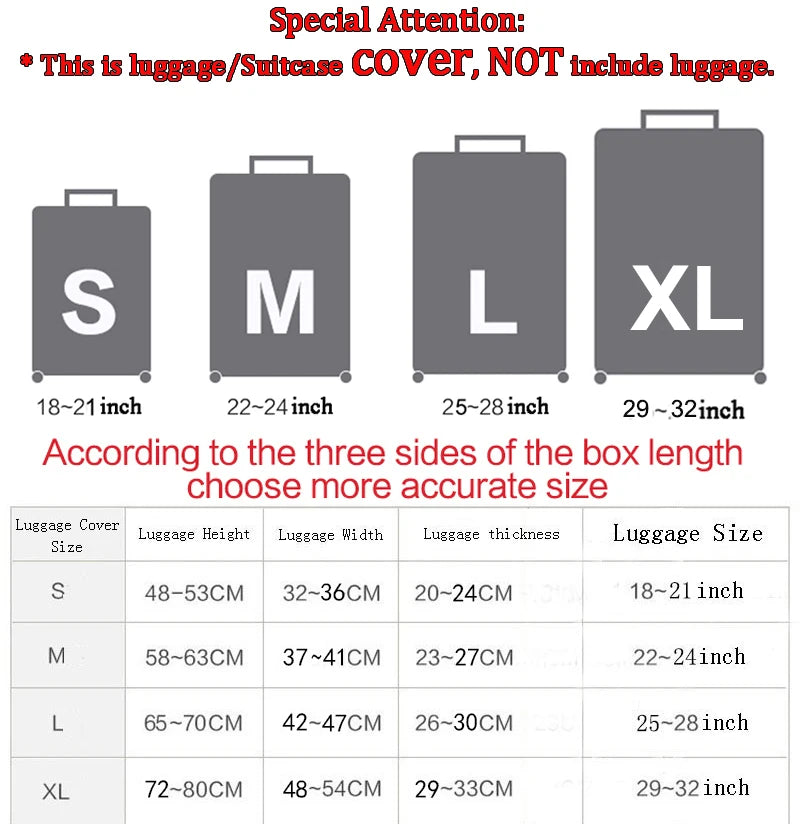 Tie Dye Pattern Elastic Luggage Protector for Railway Station Travel