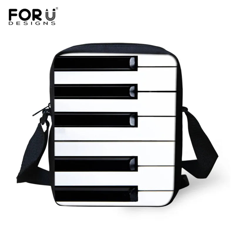 Piano Keyboard Crossbody Bag Mini Shoulder Bag Art Printed Girls Small Messenger