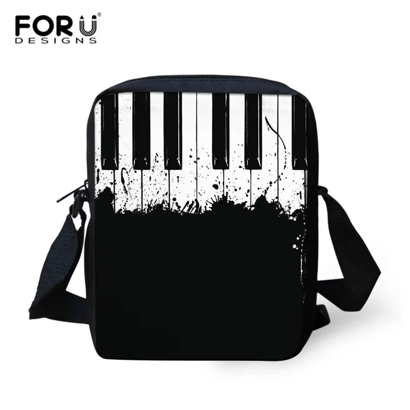Piano Keyboard Crossbody Bag Mini Shoulder Bag Art Printed Girls Small Messenger