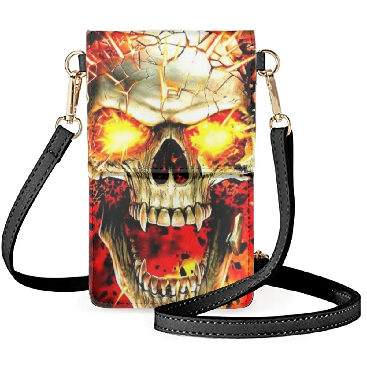 Skull Fire 3D Print Unisex Phone Bag - Wallets Mobile Phones Bags