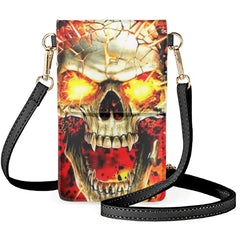 Skull Fire 3D Print Unisex Phone Bag - Wallets Mobile Phones Bags