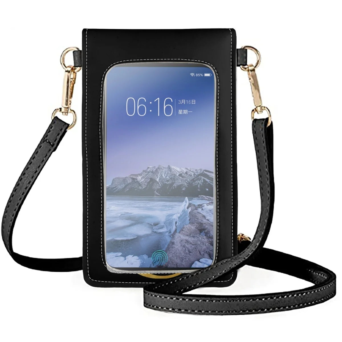 Alphabet Pattern Flip Cellphone Bag Unisex Mobile Phone Pack