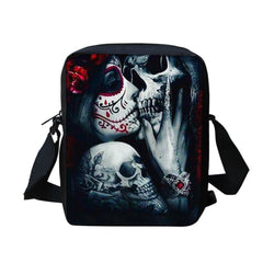 Rose Skull Messenger Crossbody Bag Women Day of the Dead Shoulder Mini Bag