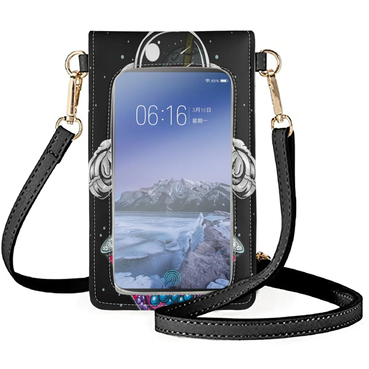 Space Astronaut Pattern Small Bag PU Wallet