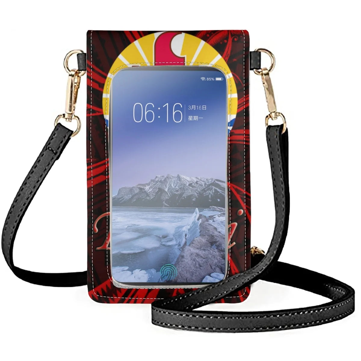 Tahiti Island Style Cellphone Bag Women's Tribal Pattern Satchel